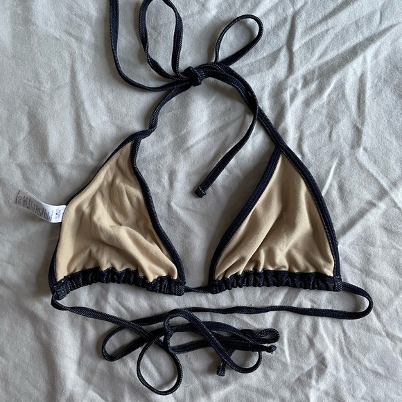 Vintage American Apparel denim string bikini top - Picture 2 of 4